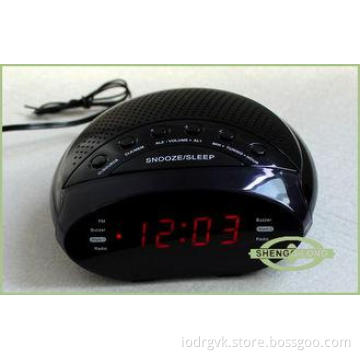 Manual Snooze Setting Tabletop Clock Radio in LED Display D
